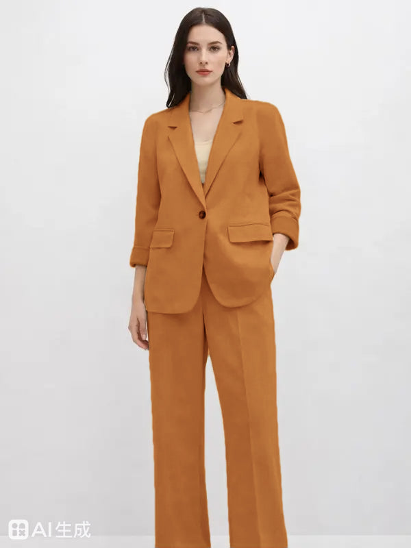 Abito in camoscio — Caratterizzato da una silhouette fluida e moderna.