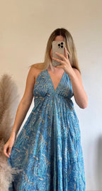 Robe longue bohème chic pour femme