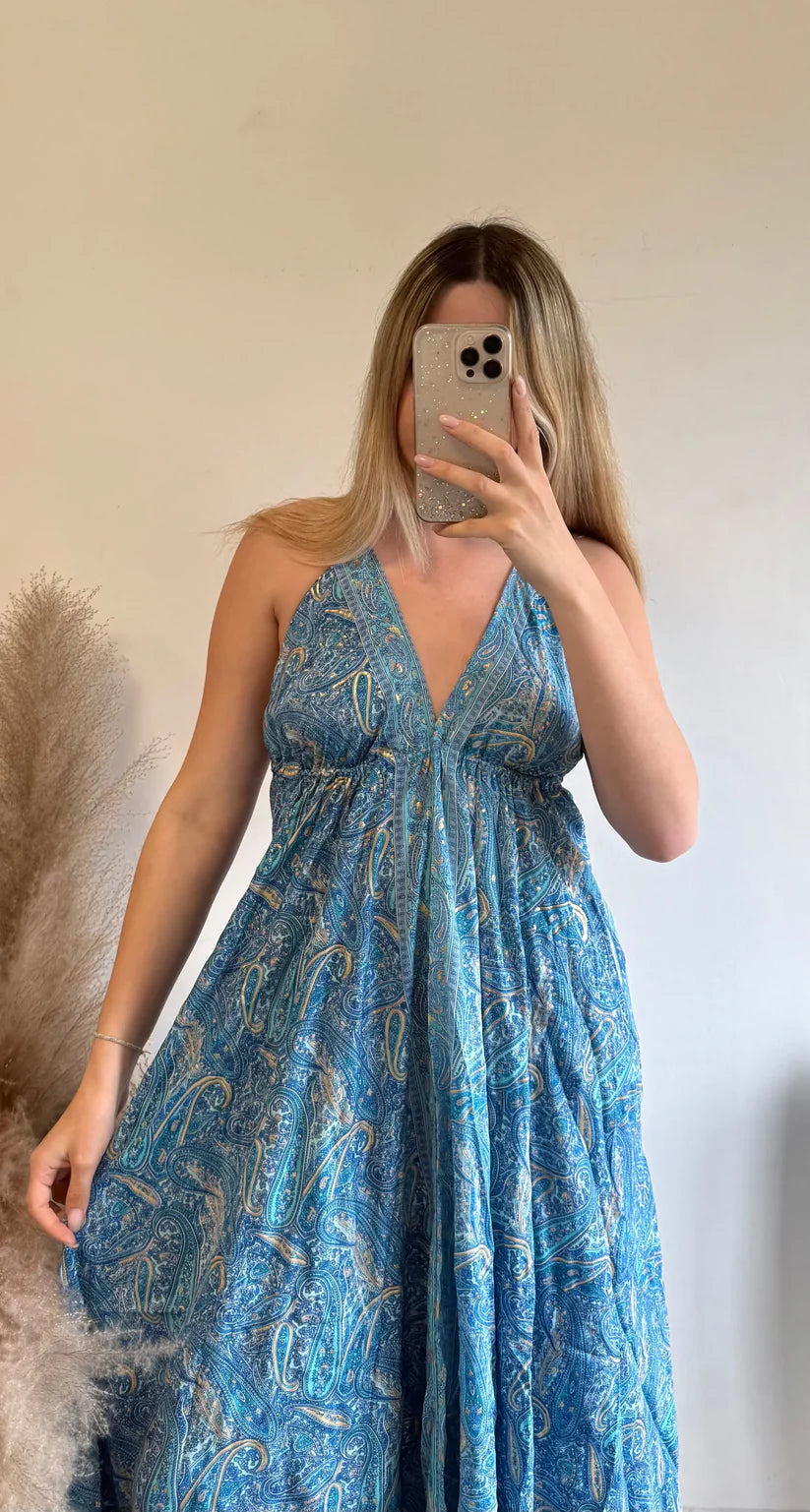 Abito lungo da donna stile bohémien chic