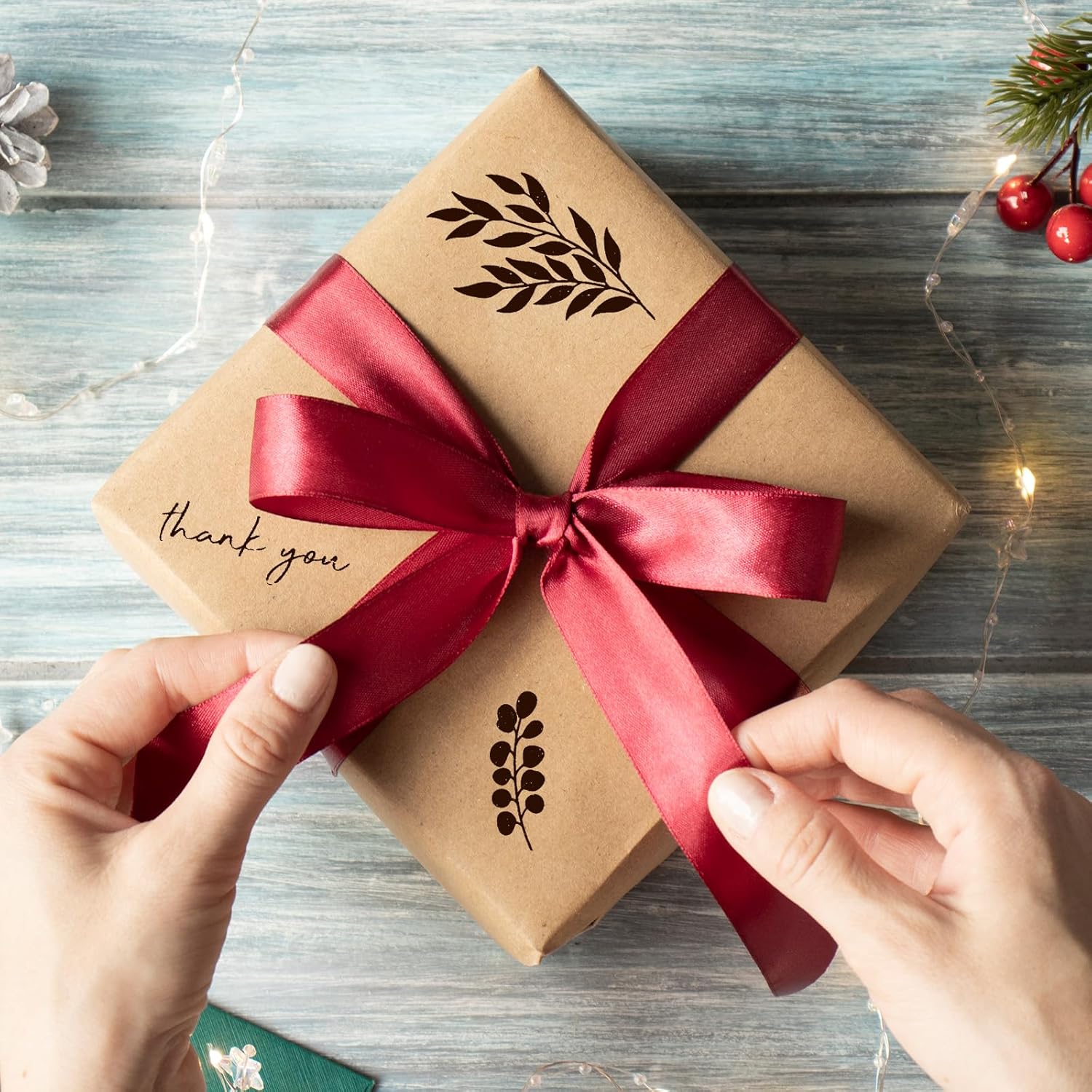 12 Pcs Vintage Wooden Rubber Stamps, Plant and Flower Decorative Wooden Rubber Stamp Set for Art DIY Craft Scrapbooking Journals Card Making Letters