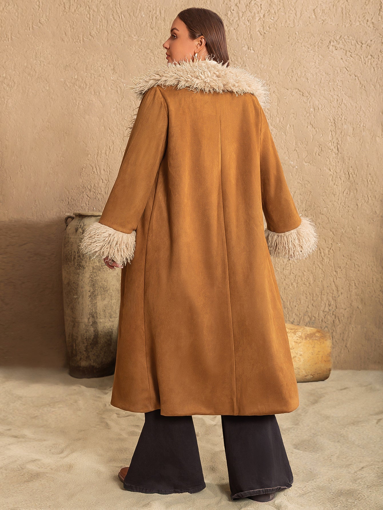 Veste moelleuse grande taille tendance pour l'automne-hiver
