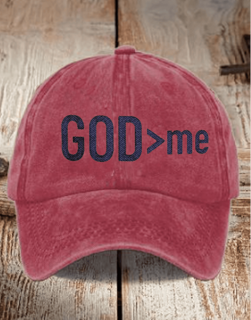 Dio > io Cappello con visiera piatta ricamato