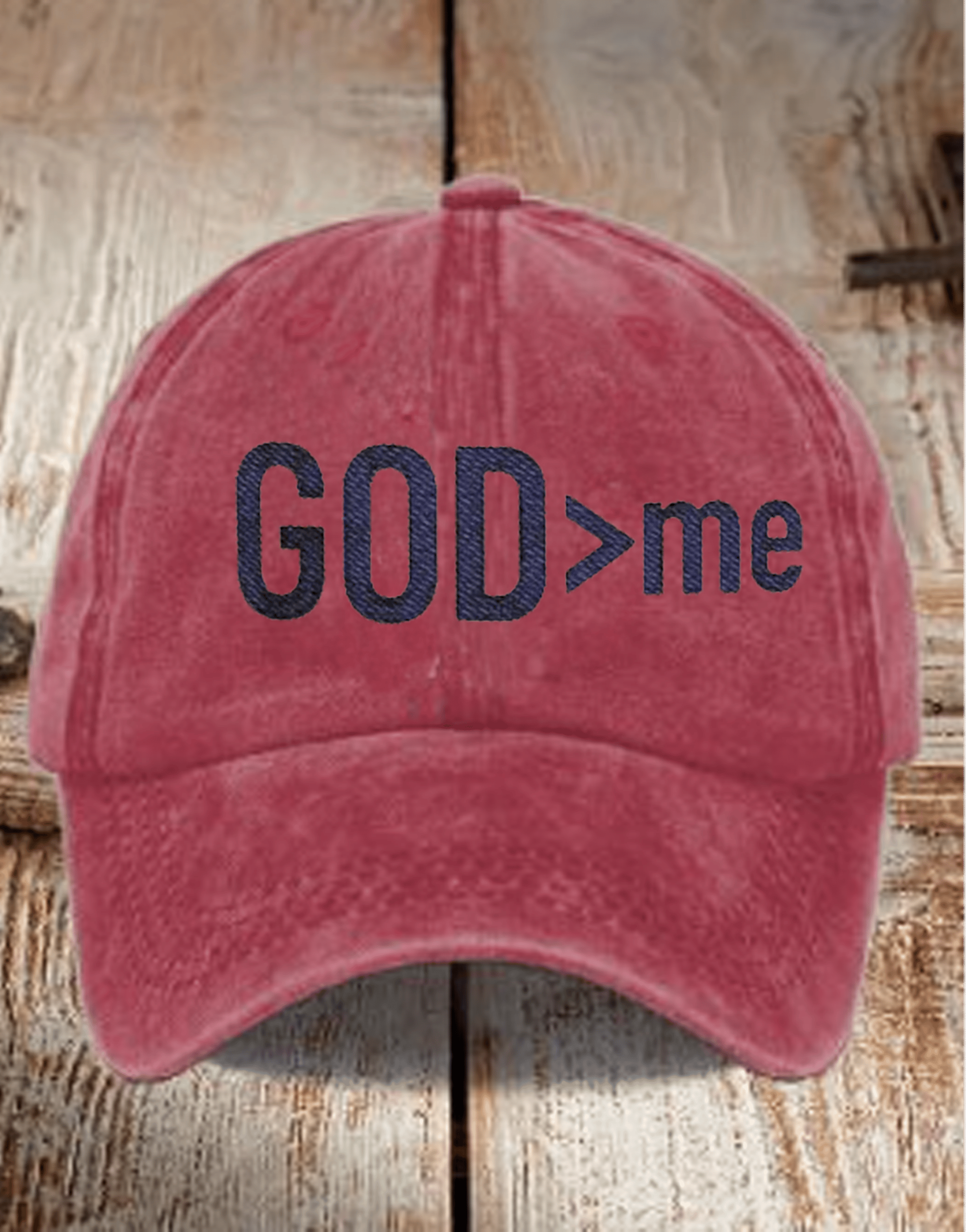 Dio > io Cappello con visiera piatta ricamato