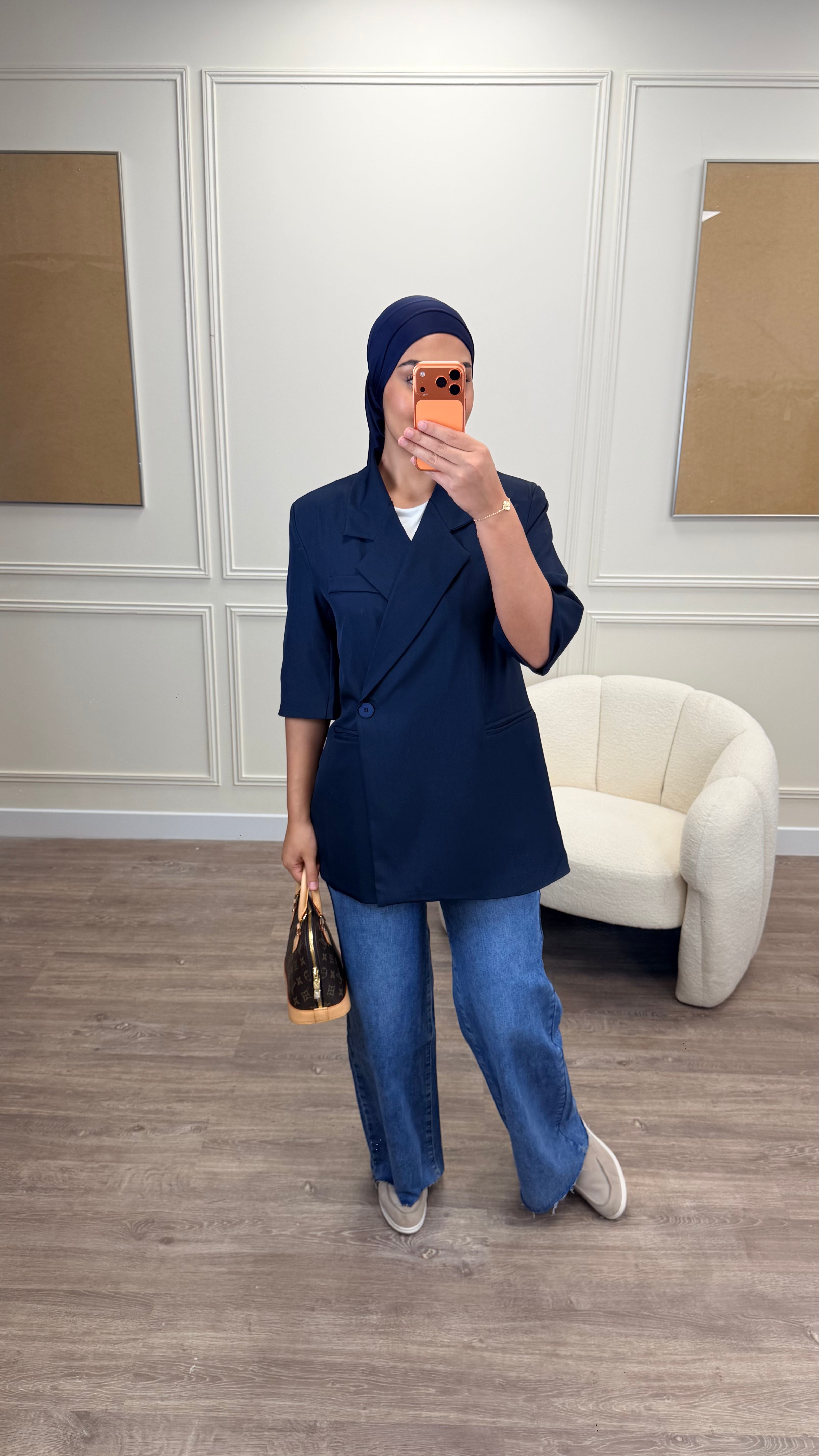 Blazer à manches 3/4