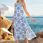 Robe florale, style bohème décontracté, tenue d'été quotidienne