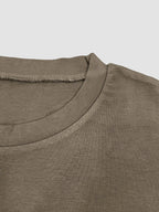 Completo due pezzi da donna tinta unita: t-shirt con spalle scese e pantaloni con elastico in vita