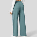 Pantaloni da Lavoro a Vita Alta con Tasche e Gamba Dritta, Abiti Business Casual da Donna, Abbigliamento Sportivo e da Esterno da Donna