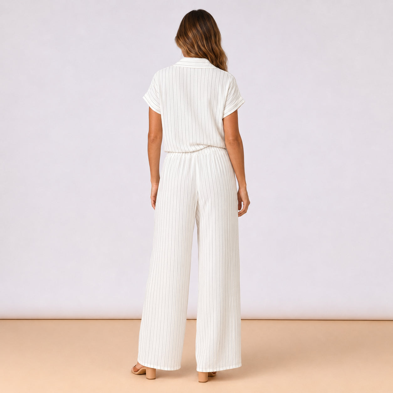 [2026.COUTURE] Coordinato Gessato, Pantaloni E Camicia