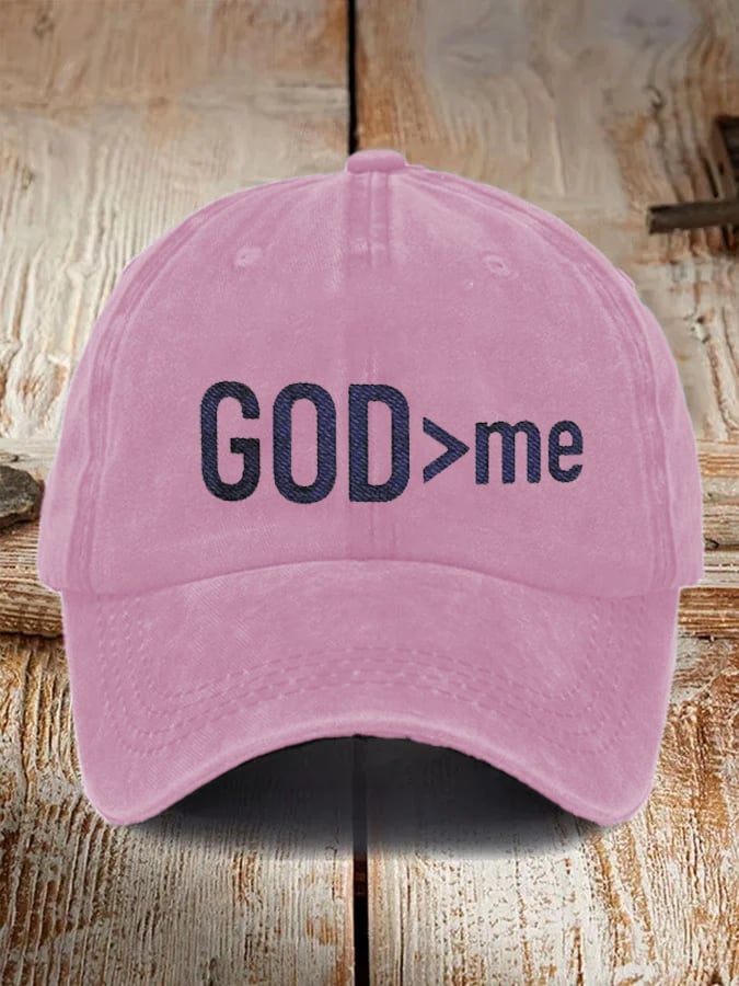 Dio > io Cappello con visiera piatta ricamato