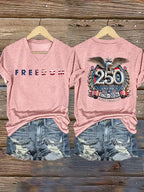 T-shirt stampa FREEDOM da donna