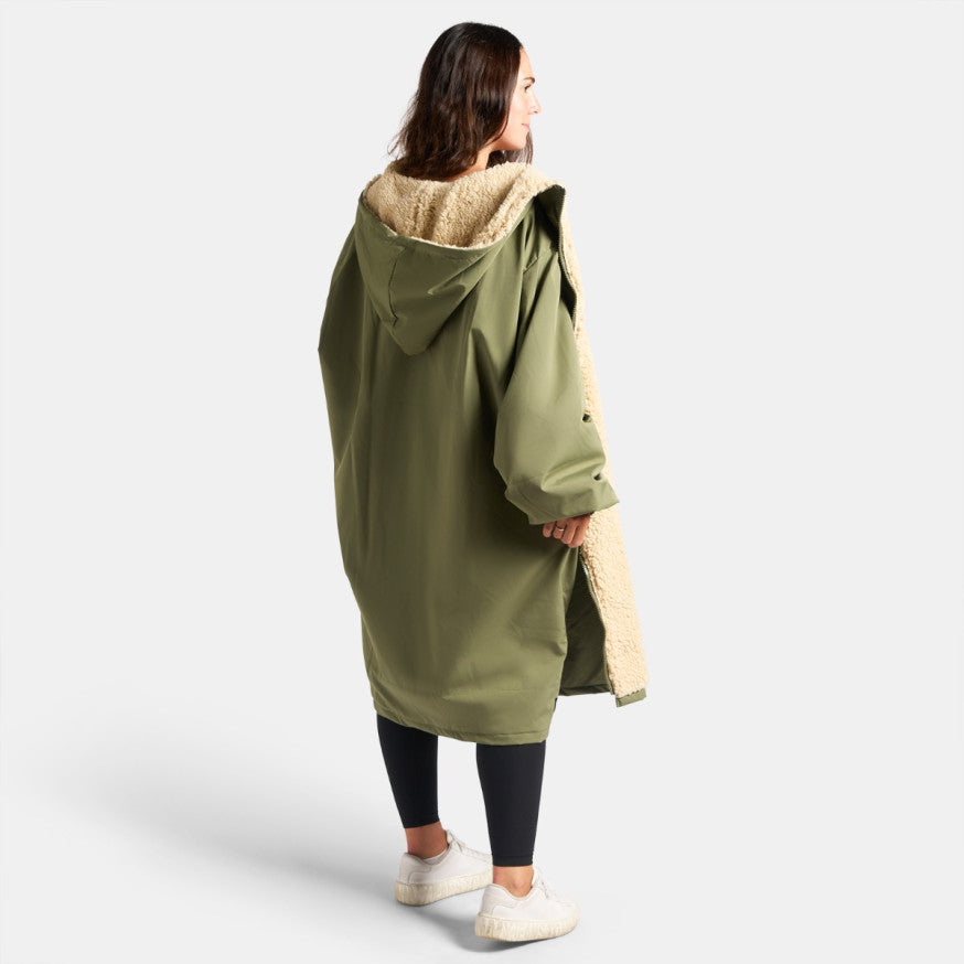 Peignoir de Séchage Imperméable Coupe-Vent, Robe de Changement Doublée Polaire Sherpa Douce, Manteau Veste à Capuche Surdimensionné à Manches Longues pour Enfants, Adultes, Hommes, Femmes, Surf, Plage, Natation, Restez au Sec