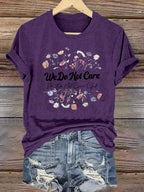 Women's Round-Neck Retro Funny Proud Member Of  Club We Do Not Care Menopause Perimenopause Print T-Shirt