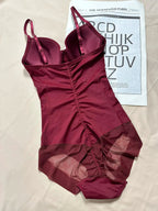 Ensemble Bodysuit Amincissant Froncé pour Femme, Design Fin Sans Bretelles, Parfait pour les Robes de Soirée, Sous-vêtement Confortable Toutes Saisons