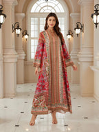 Vestito caftano con perline e stampa bohémien, Abito lungo da sera in stile abaya Jalabiya, Nuova moda femminile mediorientale, Abito elegante da festa, Caftano con stampa etnica