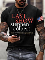 🔥Buy 3 Get 15% Off🔥Men's Retro Last Last Show 05.21.2026 The Night The Laughter Died After The Opening Monol, Hopefully People Laughed During The Show Print T-Shirt