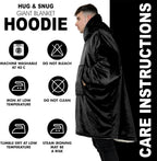 Couverture Sweat à Capuche Géante Homme Femme, Polaire Sherpa Ultra Douce Chaude Confortable Portable, Plaid Couverture à Manches pour Adultes Ados avec Grande Poche