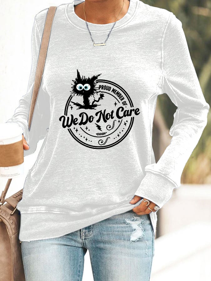 Women's  Retro Funny Proud Member Of Club Menopause Perimenopause Print Knitted Tops