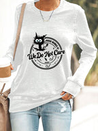 Women's  Retro Funny Proud Member Of Club Menopause Perimenopause Print Knitted Tops