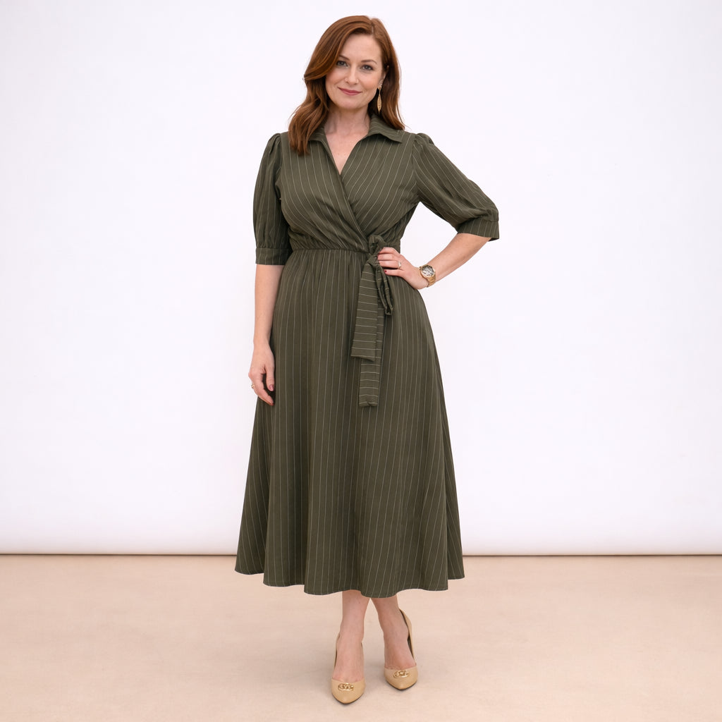 [2026.COUTURE] Sabry, Abito Chemisier Misto Lino