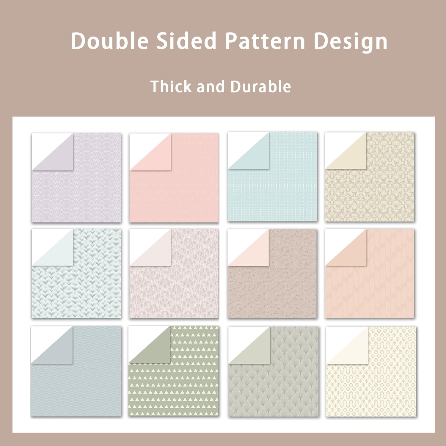 12x12 Boho Scrapbook Paper, 24 Sheets/24 Designs Double Sided Patterned Paper Colorful Decorative Craft Journal Scrapbooking Supplies for Photo Album Decor