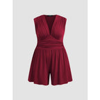 Combinaison bustier à col en V pour femme, printemps/été