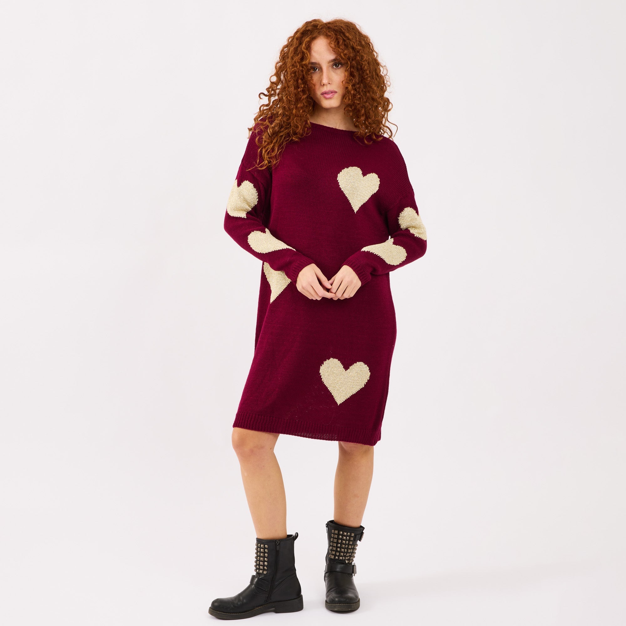 [2026.COUTURE] Vestito Love, In Maglia Con Cuori
