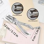 2 Pcs Hole Puncher Single, Handheld Hole Paper Punch, 1/4 and 1/8 Inch Circular Holes for Crafts DIY Craft Labels and Greeting Cards Home Office Learning