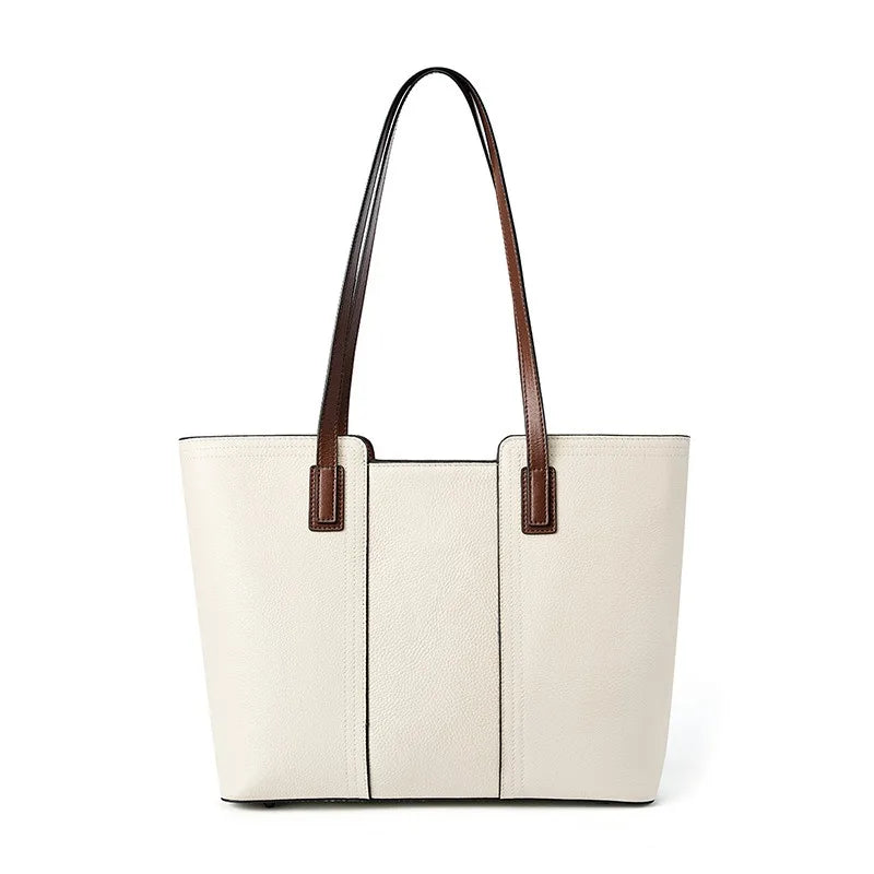 Borsa Tote da Lavoro Classica Grande da Donna in Vera Pelle