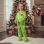 Pigiama "Mamma e io" di Natale, coordinato per tutta la famiglia, manica lunga, scollo a V con risvolto, bottoni e pantaloni a vita elasticizzata, homewear