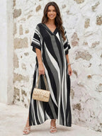 Robe de plage coupe ample imprimé léopard pour femme