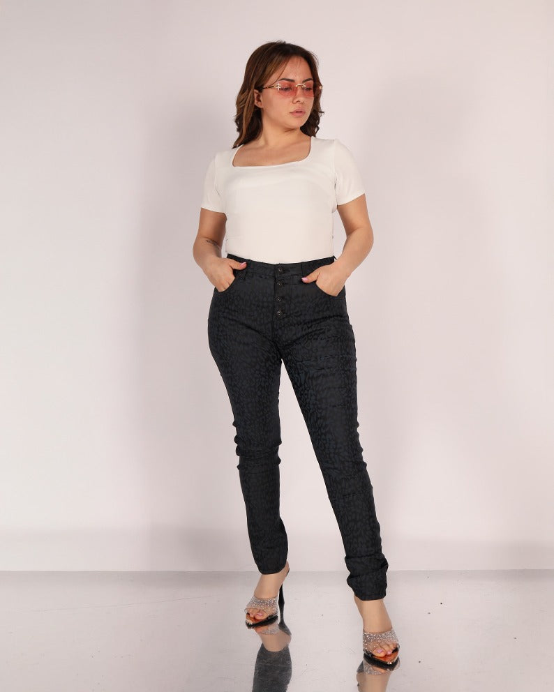 Pantaloni elastici maculati