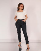 Pantaloni elastici maculati