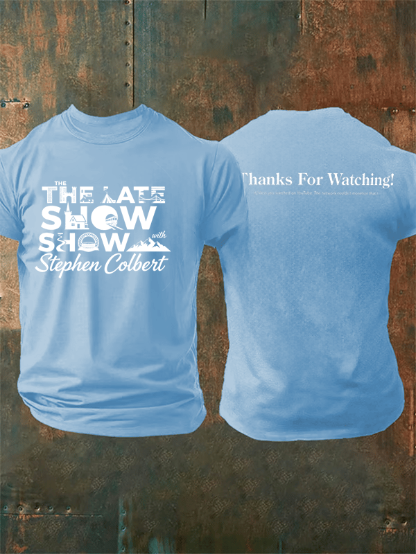 T-shirt da uomo con stampa "Last Show" in stile rétro