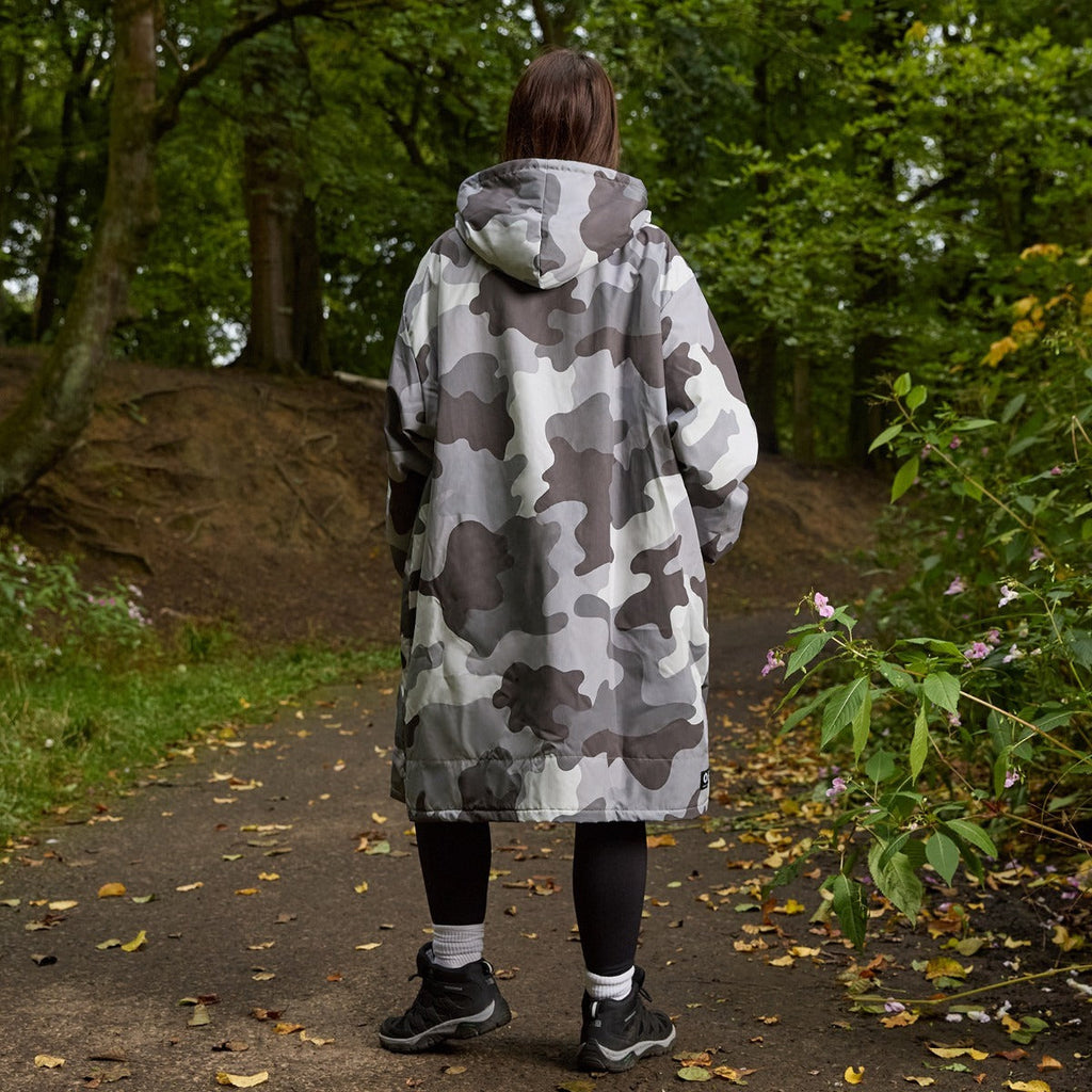 Peignoir de Séchage Imperméable Coupe-Vent, Robe de Changement Doublée Polaire Sherpa Douce, Manteau Veste à Capuche Surdimensionné à Manches Longues pour Enfants, Adultes, Hommes, Femmes, Surf, Plage, Natation, Restez au Sec