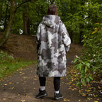 Peignoir de Séchage Imperméable Coupe-Vent, Robe de Changement Doublée Polaire Sherpa Douce, Manteau Veste à Capuche Surdimensionné à Manches Longues pour Enfants, Adultes, Hommes, Femmes, Surf, Plage, Natation, Restez au Sec