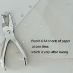 2 Pcs Hole Puncher Single, Handheld Hole Paper Punch, 1/4 and 1/8 Inch Circular Holes for Crafts DIY Craft Labels and Greeting Cards Home Office Learning