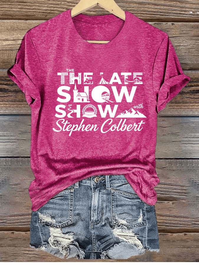 T-shirt da donna con stampa albero ultima mostra retrò