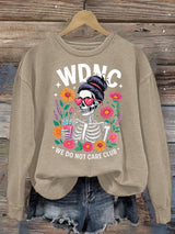 Women's Retro Funny Proud Member Of Club We Do Not Care Menopause Perimenopause Print Sweatshirt