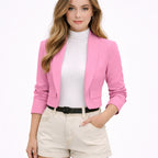 [2026.COUTURE] Rue Cambon, Blazer Cropped Con Maniche Drappeggiate