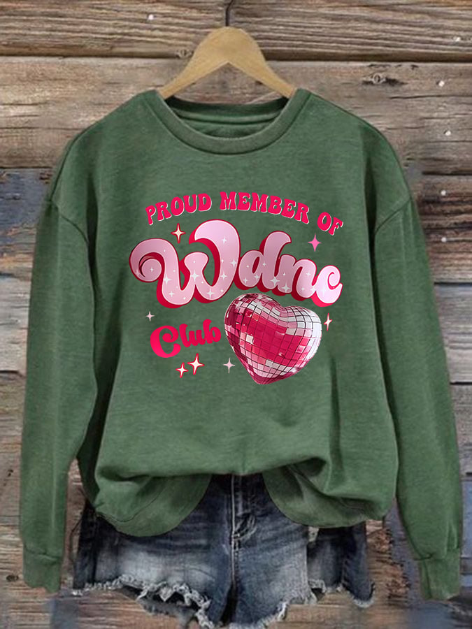 Women's Retro Funny Proud Member Of Club We Do Not Care Menopause Perimenopause Print  Sweatshirt