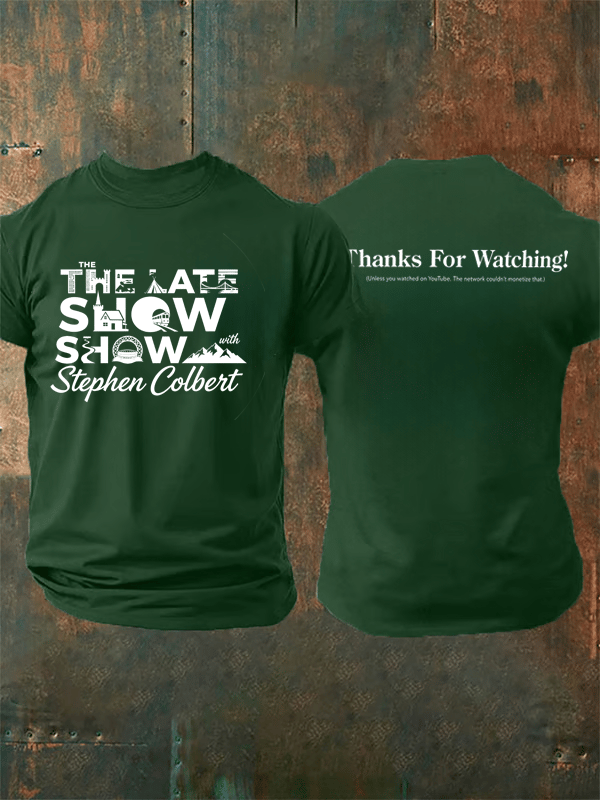 T-shirt da uomo con stampa "Last Show" in stile rétro