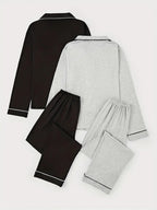Ensemble cardigan à revers pour femmes, tricot décontracté ample à manches longues, tenue d'intérieur automne et hiver, 2 pièces