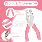 2 Pack Heart and Star Hole Punchers,1/4 Inch Metal Handheld Paper Punch for Crafts,Tickets,Scrapbooking,Soft-Grip Handle Design
