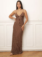 Polka dot halter dress