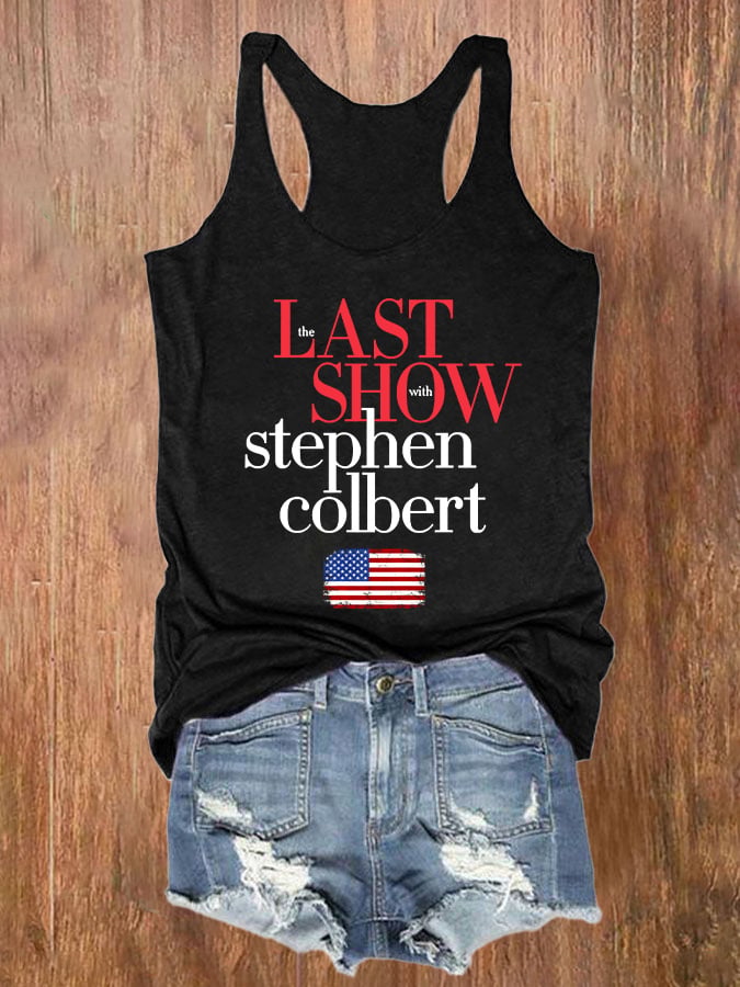 🔥Compra 3 e ottieni il 15% di sconto🔥Canotta retrò con stampa Last Show