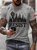 Men's Retro Resist Save The Forest Service Print T-Shirt