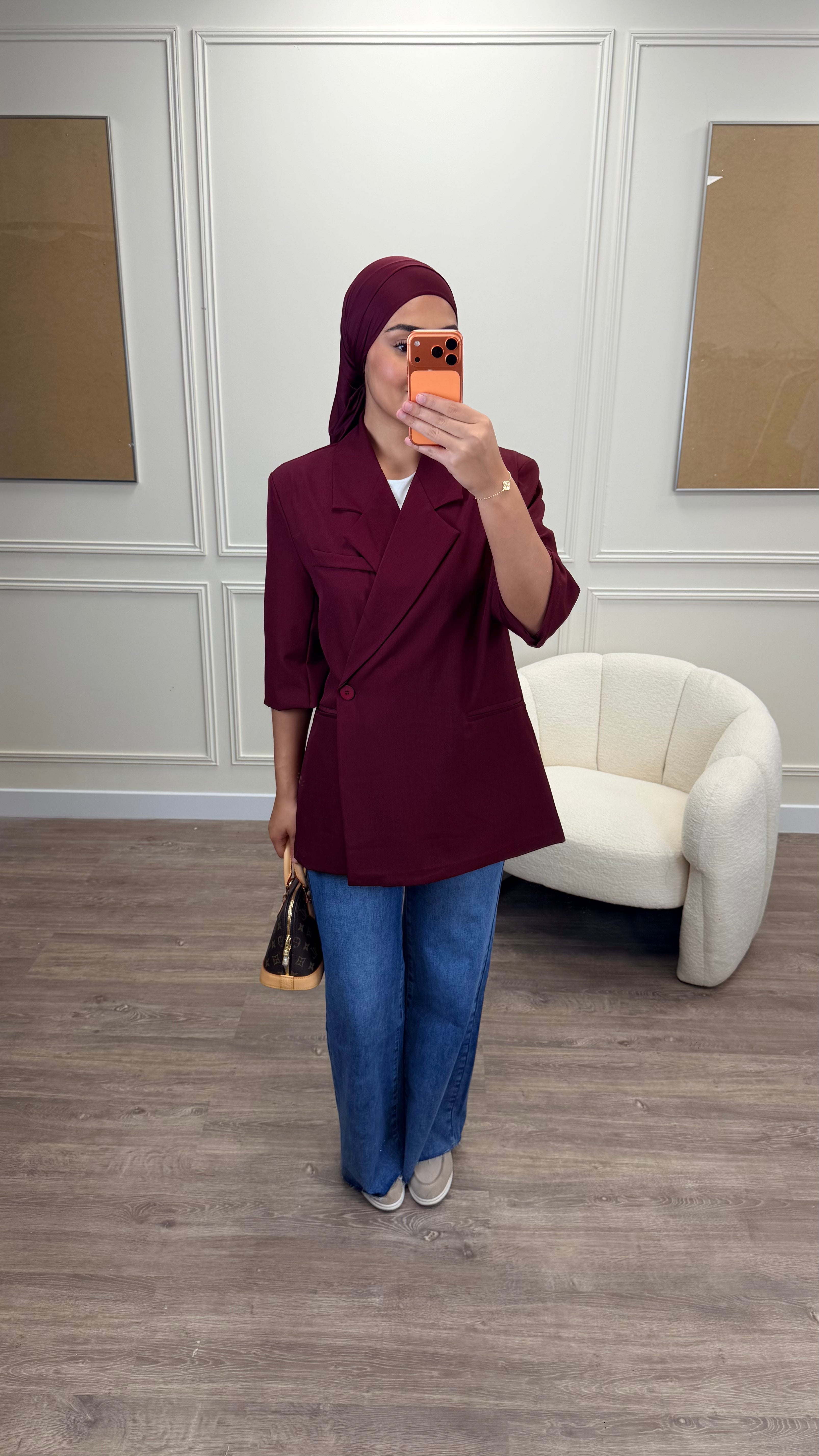 Blazer à manches 3/4