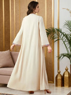 Elegante Abito Lungo Musulmano da Donna con Ricamo Colorato, Perfetto per Tutte le Stagioni, Abbigliamento Elegante e Confortevole, Abiti Musulmani da Donna