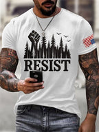 Men's Retro Resist Save The Forest Service Print T-Shirt