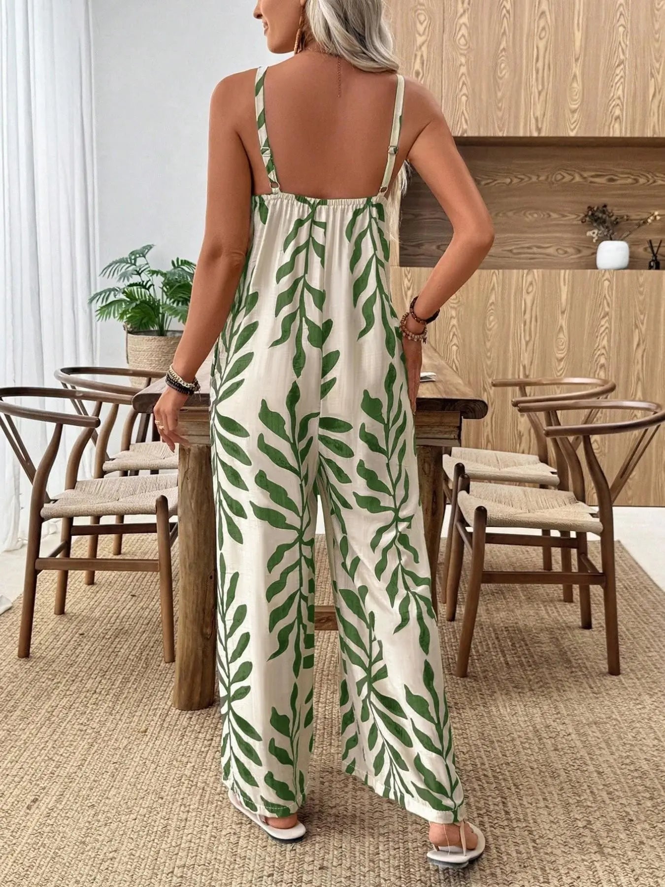 Combinaison pantalon bohème décontractée et imprimée pour femme